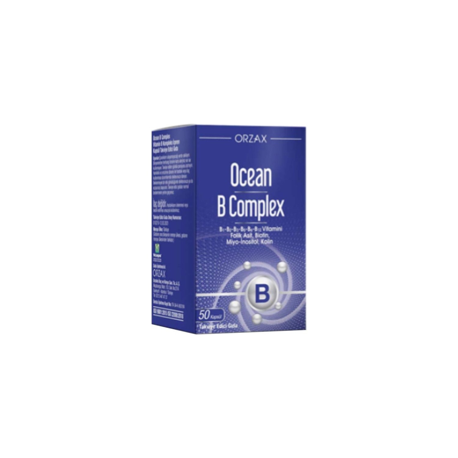 Комплекс добавок Orzax Ocean B Complex Supplementary Food, 50 капсул