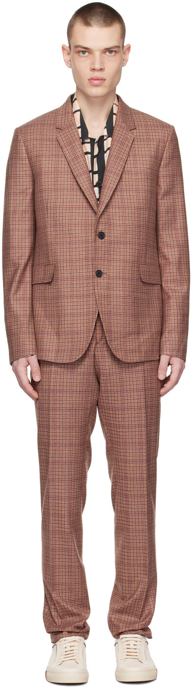 

Розовый клетчатый костюм Paul Smith