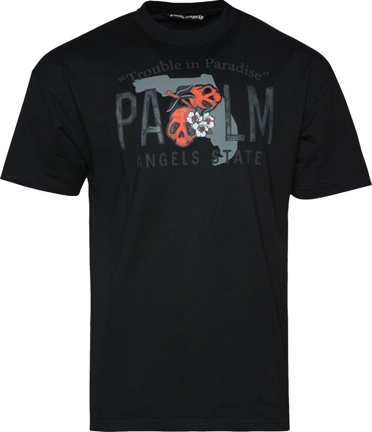 

Футболка Palm Angels GD East Coast Vintage Tee 'Black/Green', черный