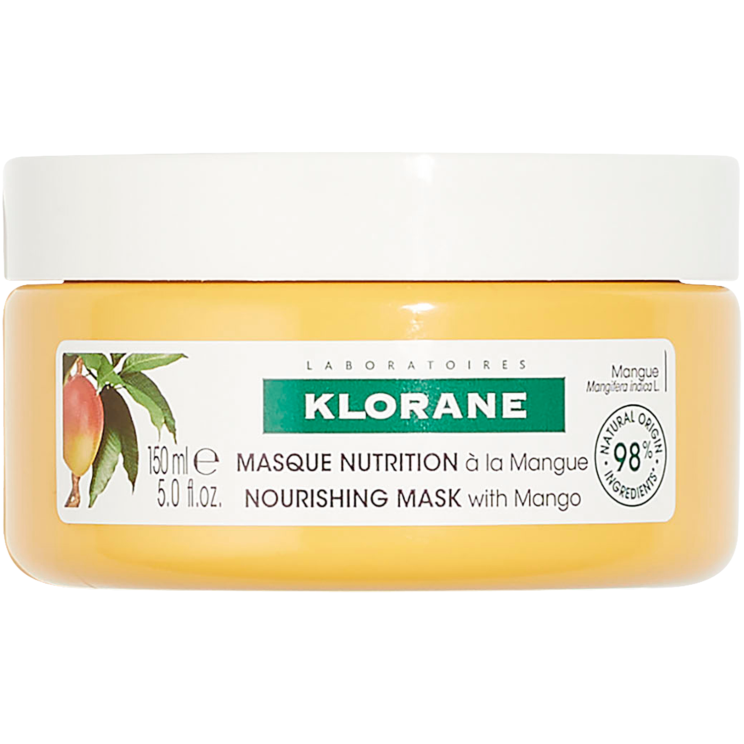цена Klorane питательная манговая маска для волос, 150 мл