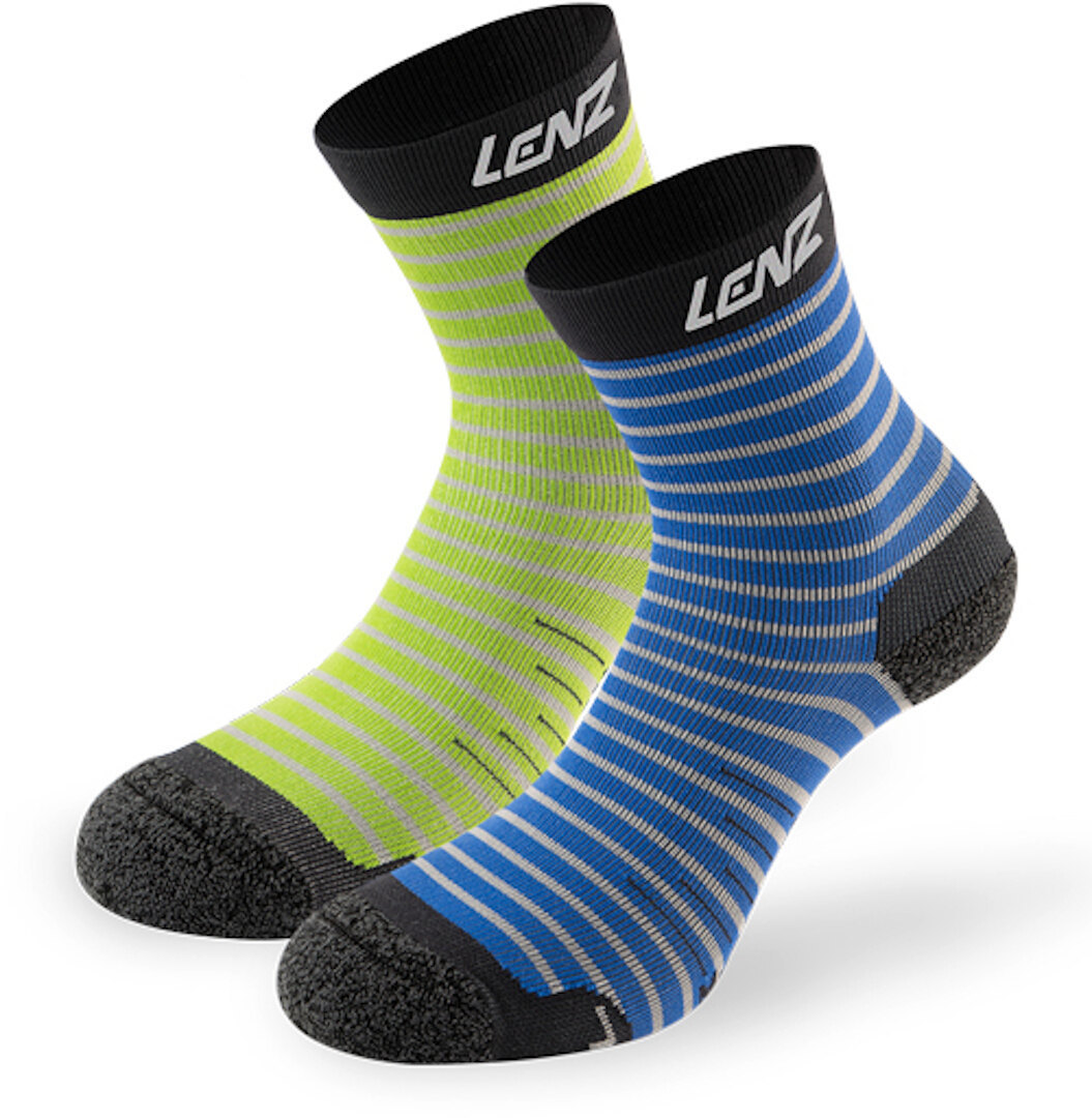 Носки Lenz 1.0 Outdoor Детские, сине-зеленые носки носик в полоску сине зеленые