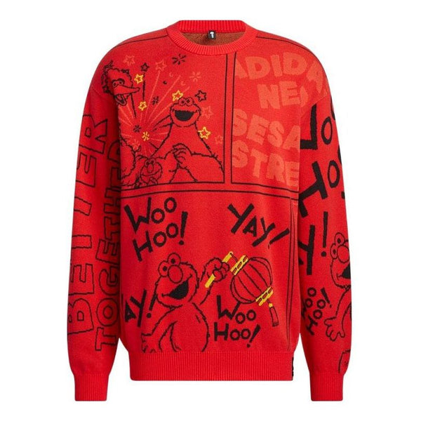 цена Шерстяной свитер Adidas neo Street x Sesame Street, Красный