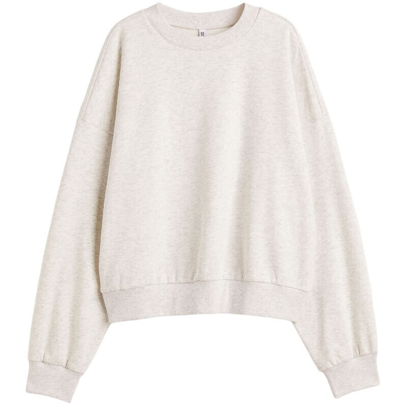 

Свитшот H&M Oversized, светло-серый