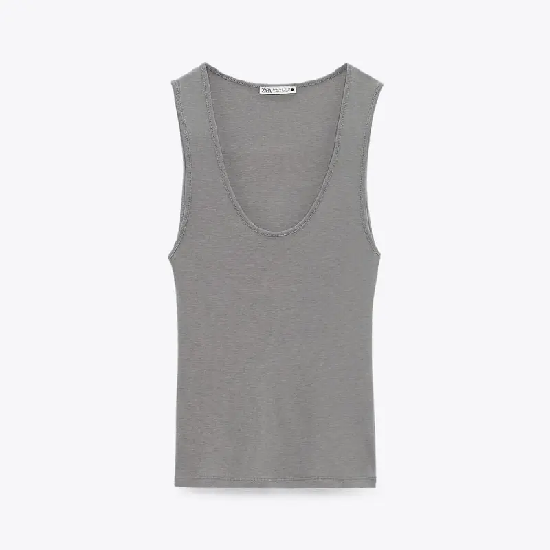 

Топ Zara Strappy, серый