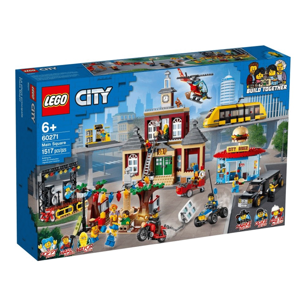 Конструктор LEGO City 60271 Городская площадь конструктор городская площадь деталей 1683 город 22038 сопоставим с lego city 60097