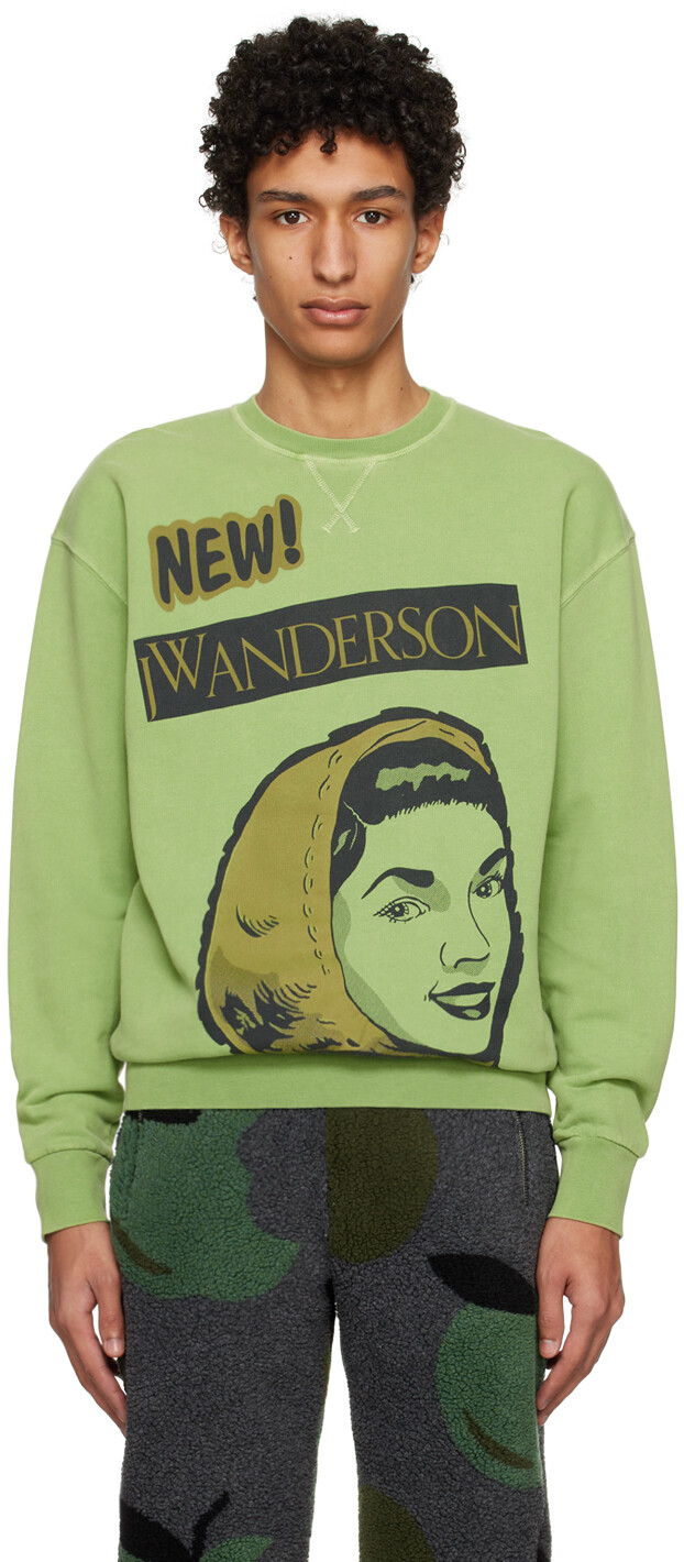 

Зеленая толстовка Glamour Bonet JW Anderson, Зеленый, Зеленая толстовка Glamour Bonet JW Anderson