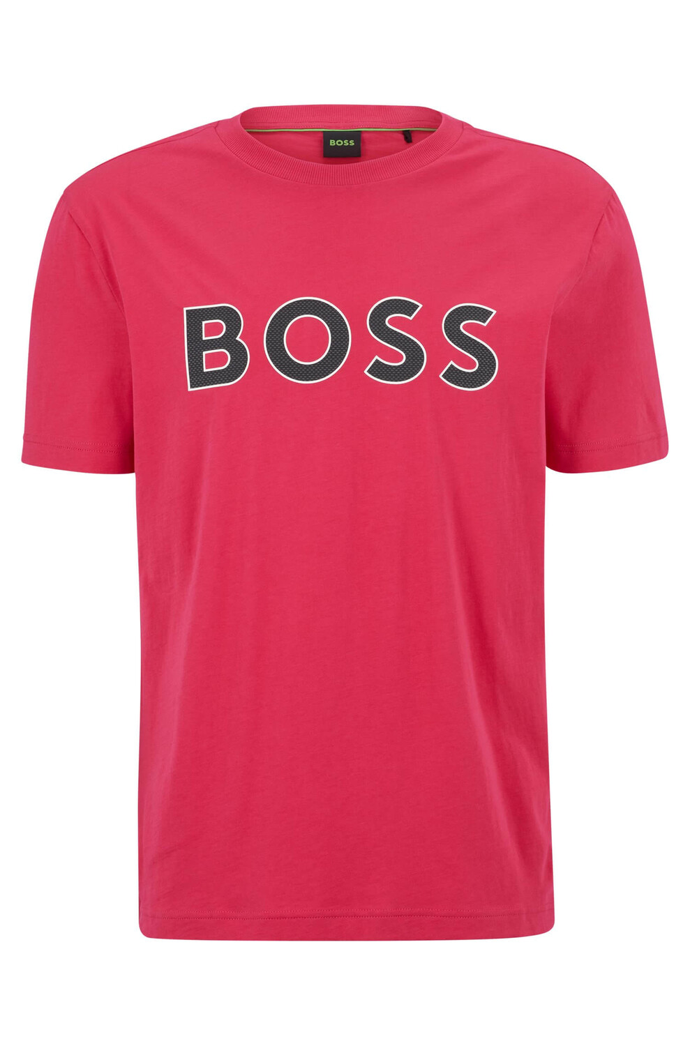 

Футболка Boss Crew-neck In Cotton Jersey With Logo Print, розовый