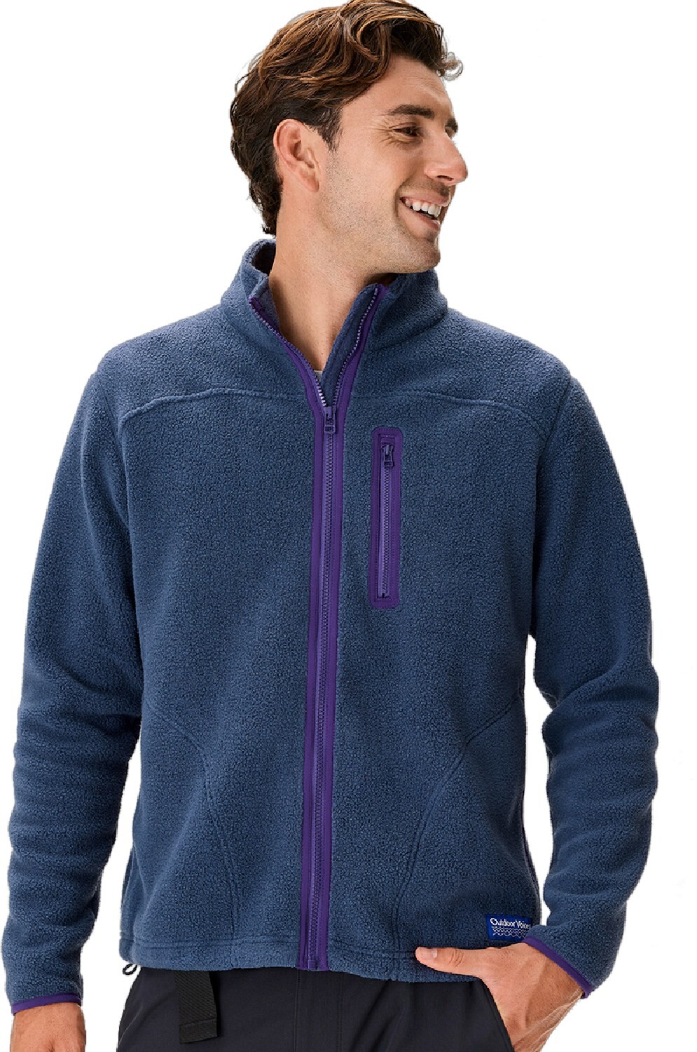 

Свободная куртка PrimoFleece с молнией во всю длину Outdoor Voices, синий