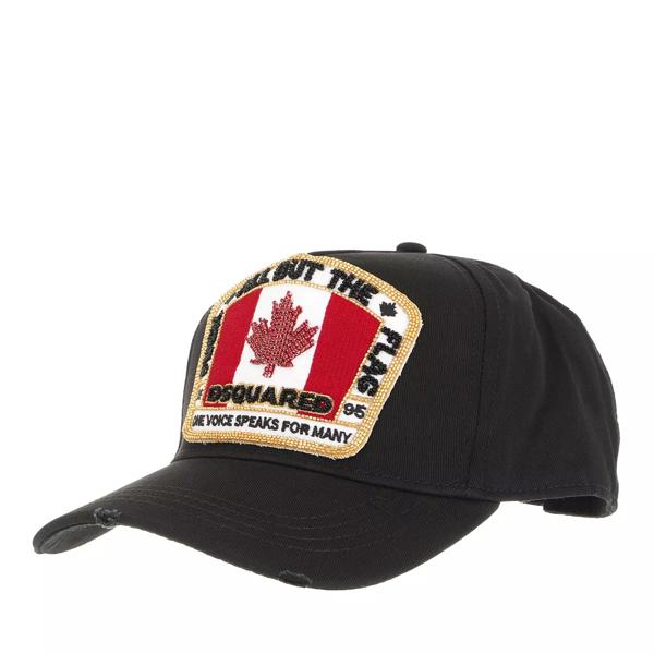 Бейсболка canadian flag baseball cap Dsquared2, черный черная футболка hardcore canadian maple leaf dsquared2 черный