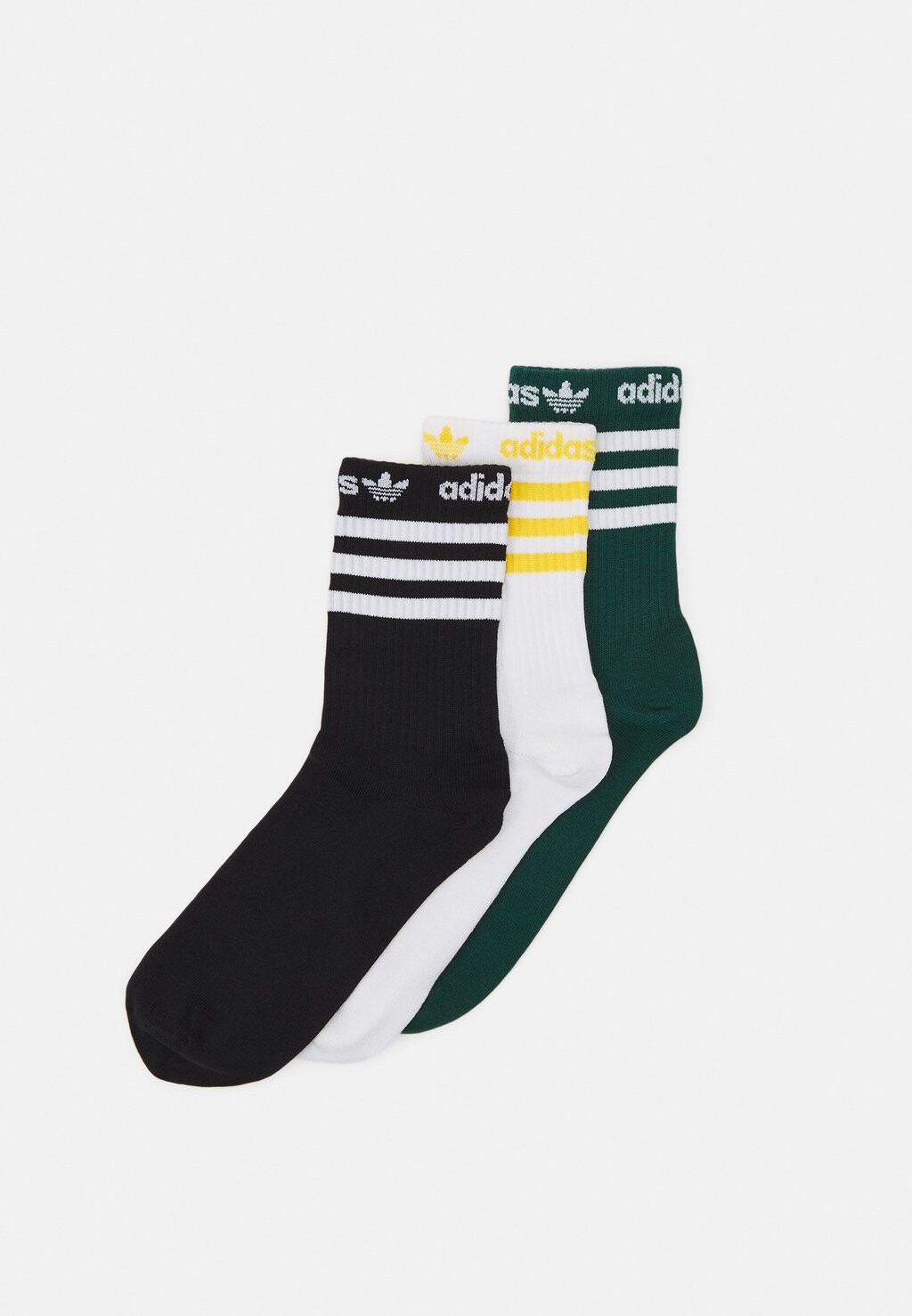 

Носки adidas Originals CREW UNISEX 3 PACK, черный/белый/студийно-зеленый