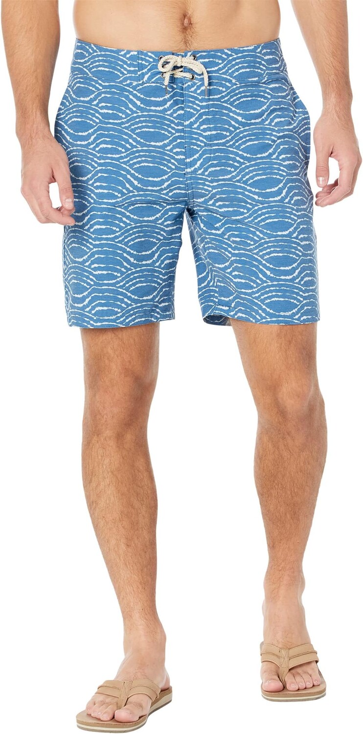 

Классические шорты для плавания 7 дюймов Faherty, цвет Wave Dye Navy
