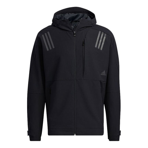 Куртка adidas Th Wv Multi Jkt Logo Printing Sports Hooded Jacket Black, мультиколор