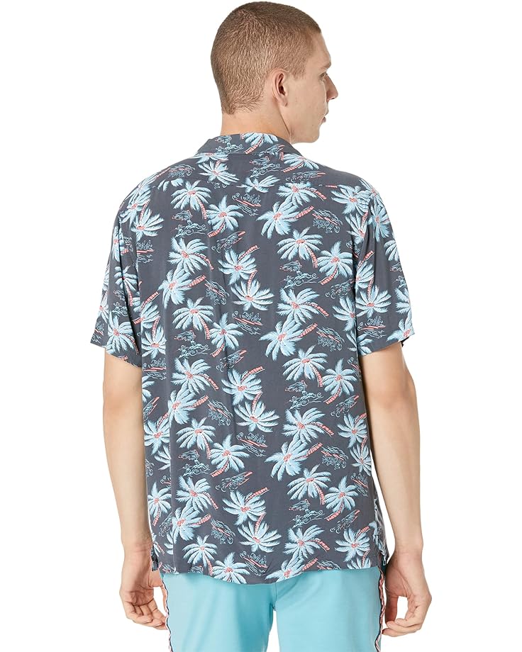 цена Рубашка Faherty Short Sleeve Kona Camp Shirt, цвет Midnight Palm Hawaiian