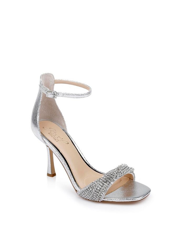 

Женские вечерние сандалии Yesica Jewel Badgley Mischka, серебро
