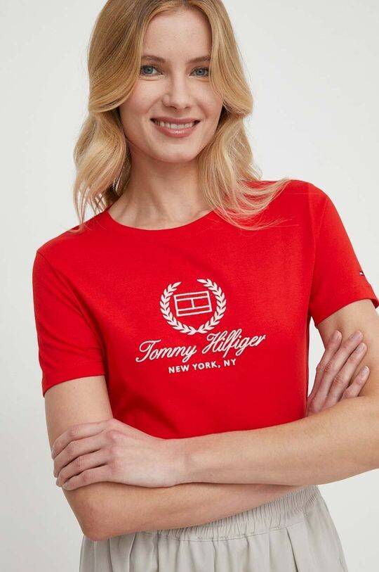 

Хлопковая футболка Tommy Hilfiger, красный
