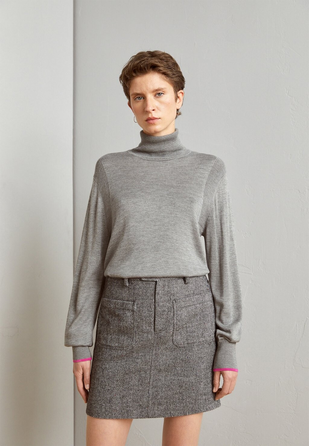 

Свитшот Scotch & Soda ROLL NECK, серый
