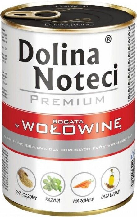 

Влажный корм для собак Dolina Noteci Wołowina, 400 гр