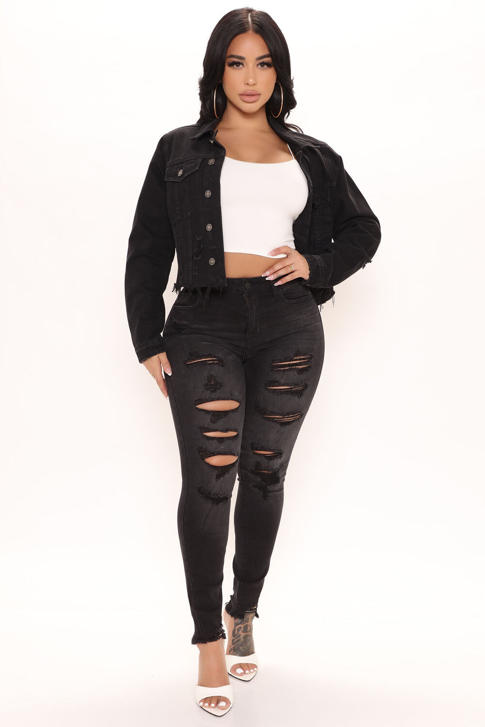 

Джинсы скинни Fashion Nova WV76629MD, черный