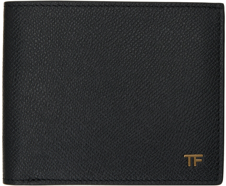 

Черный кожаный бумажник в два сложения TOM FORD