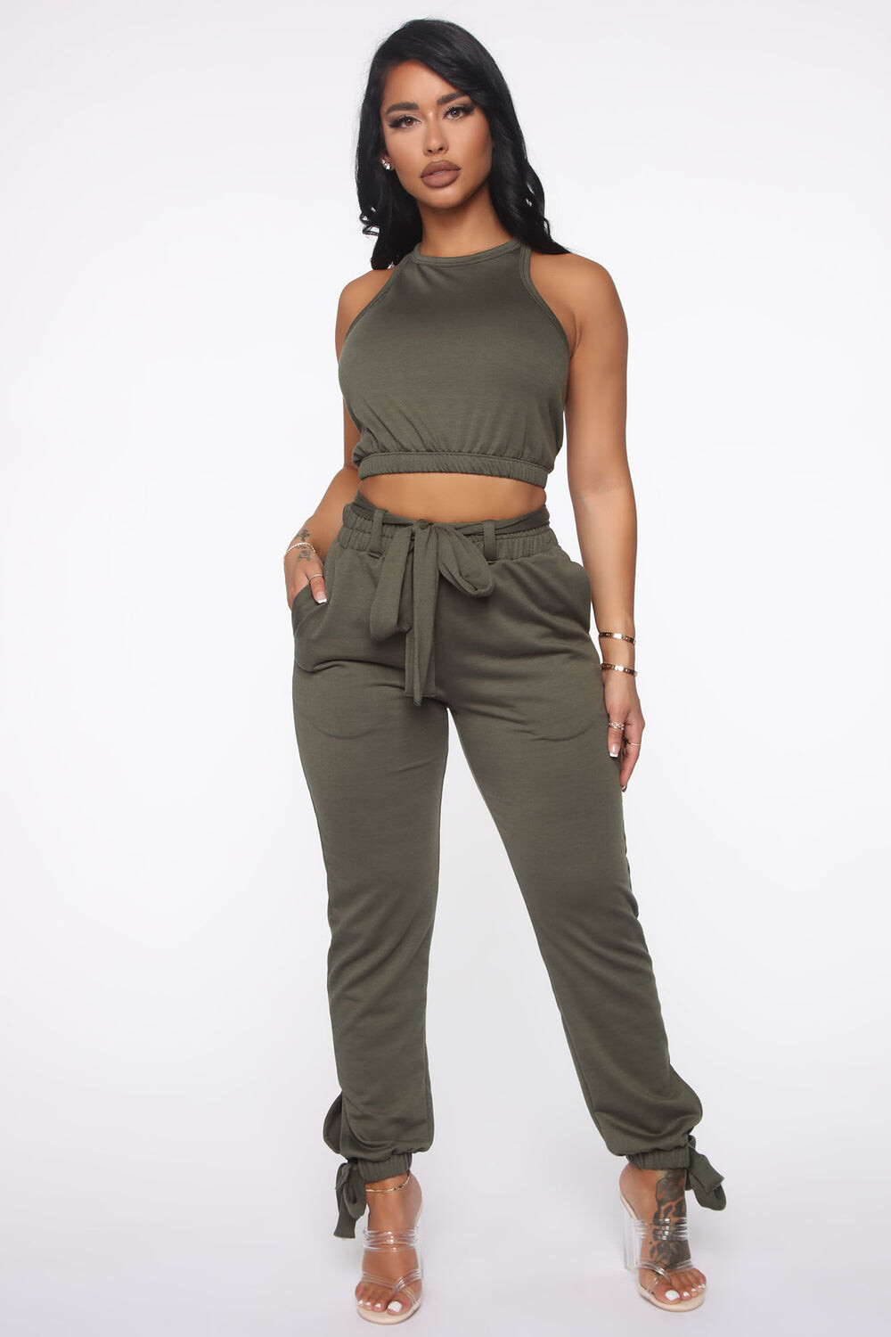 

Брюки Fashion Nova AP9087, оливковый, Зеленый