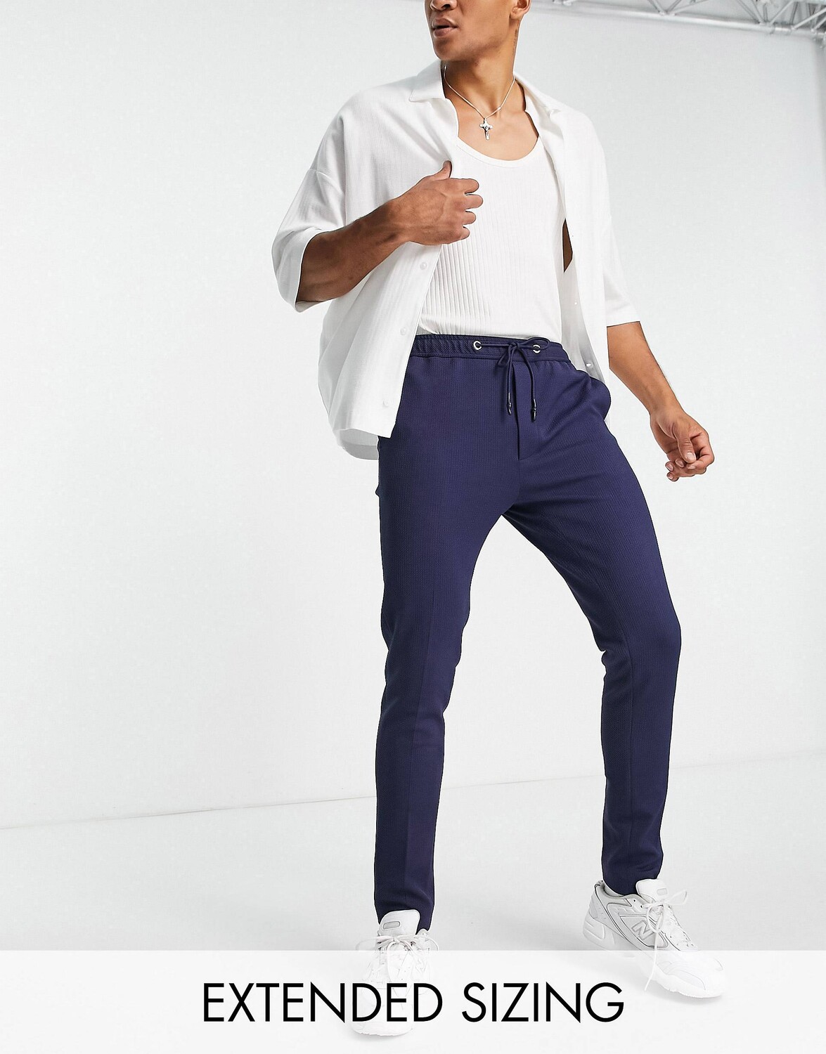 

Темно-синие джоггеры скинни скинни ASOS DESIGN