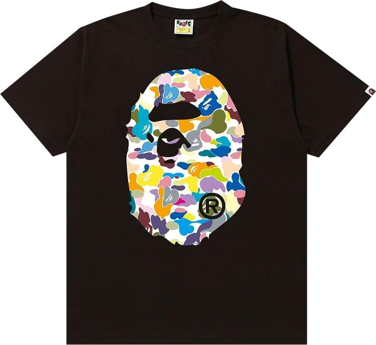 

Футболка BAPE Multi Camo Big Ape Head Tee 'Brown', коричневый