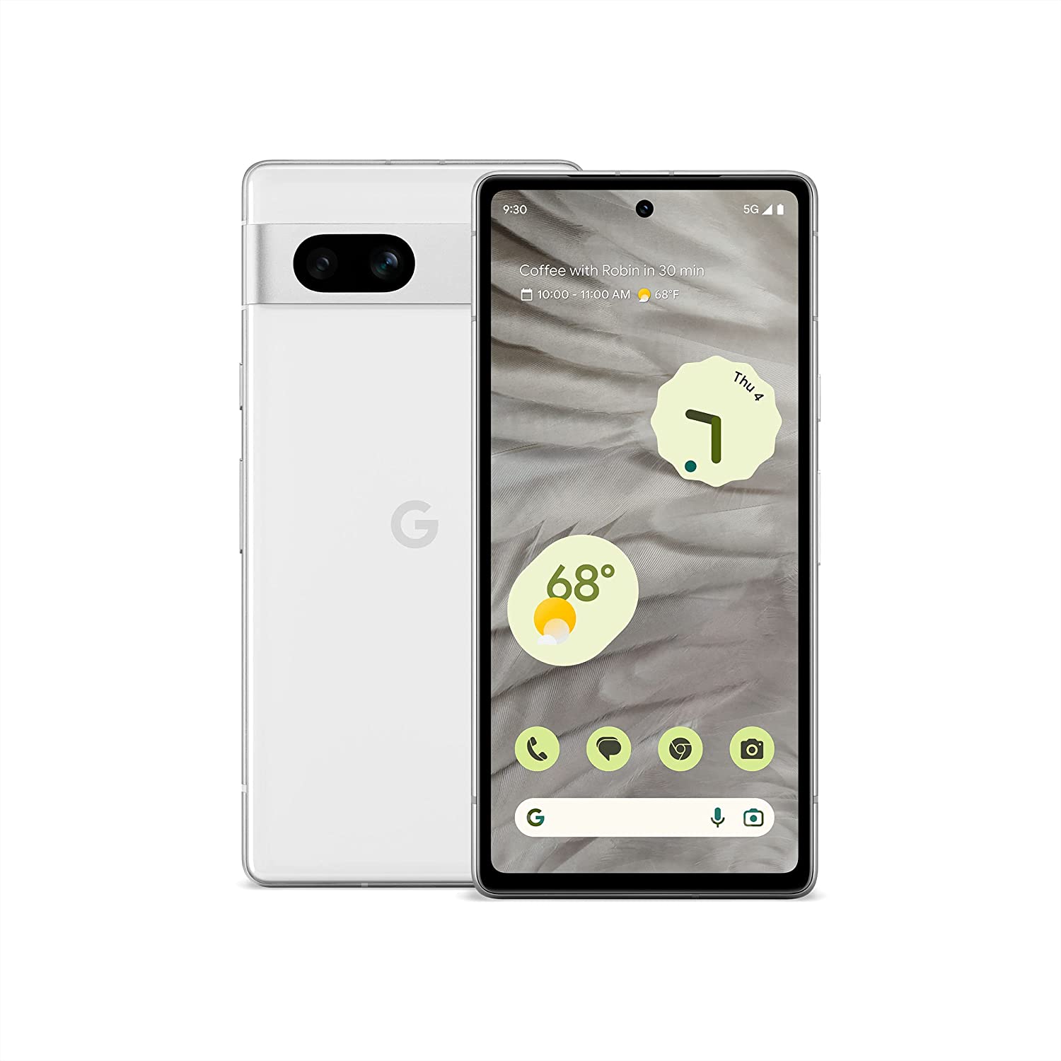 Смартфон Google Pixel 7a, 8Гб/128Гб, Nano-SIM + E-Sim, белый глянцевая защитная плёнка для google pixel 6 гидрогелевая на дисплей для телефона