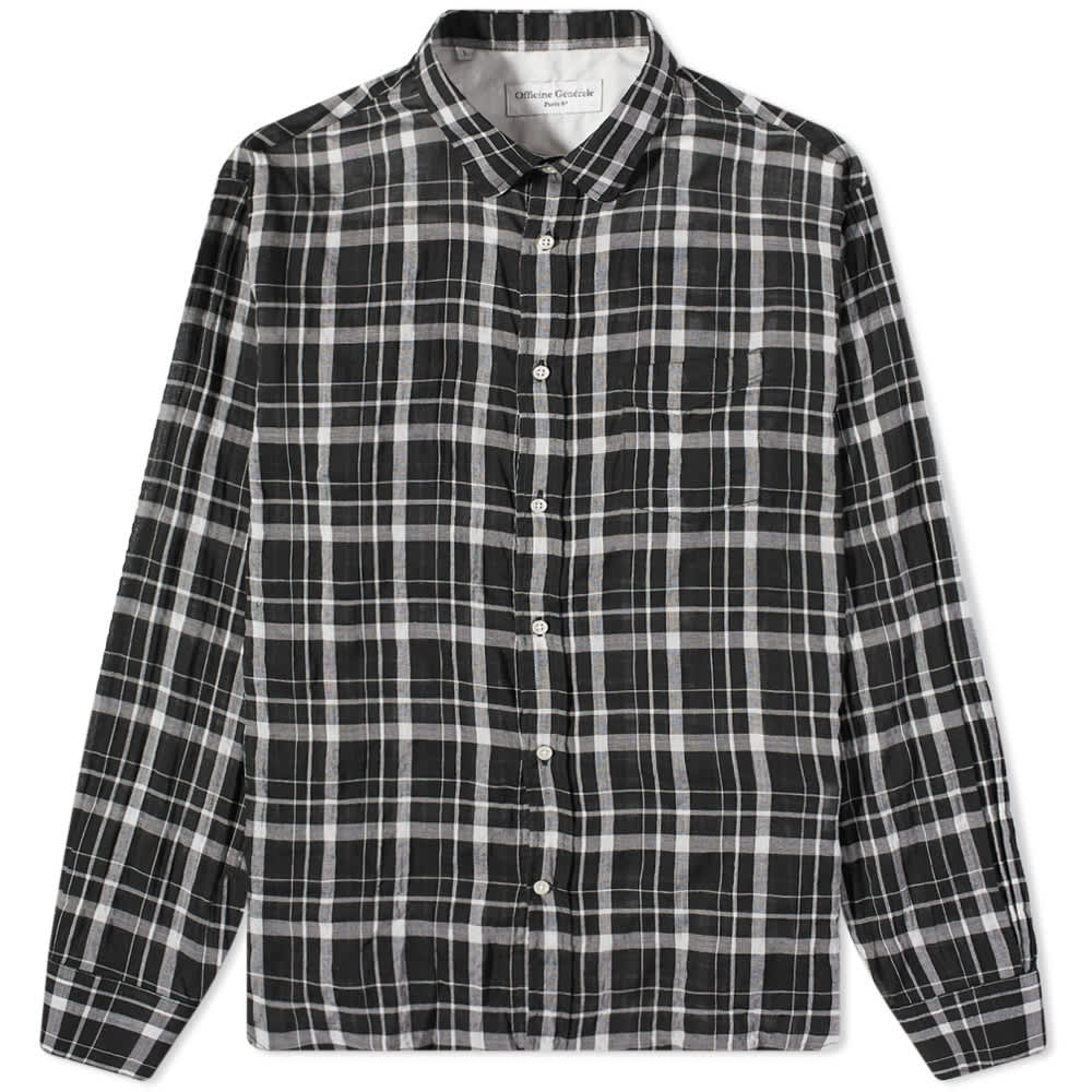 цена Рубашка Officine Generale Lipp Japanese Cotton Check Shirt