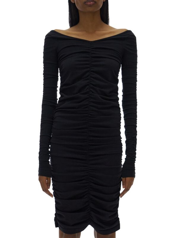 

Платье миди с рюшами Helmut Lang Black