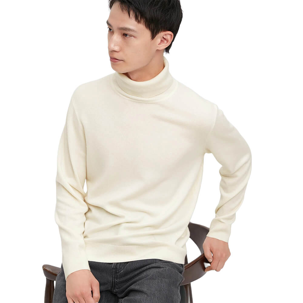 Водолазка Uniqlo 100% Cashmere Turtleneck, кремовый - фото