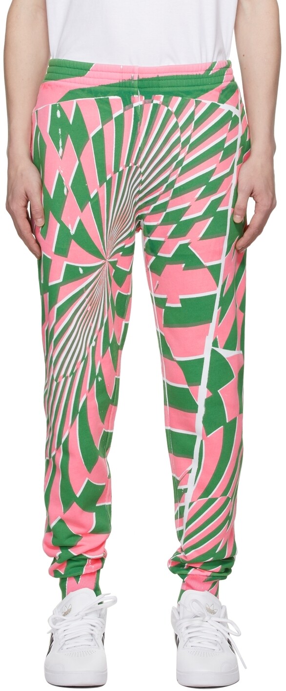 

Многоцветные брюки Ed Curtis Edition Optical Lounge Stella McCartney, Зеленый, Многоцветные брюки Ed Curtis Edition Optical Lounge Stella McCartney