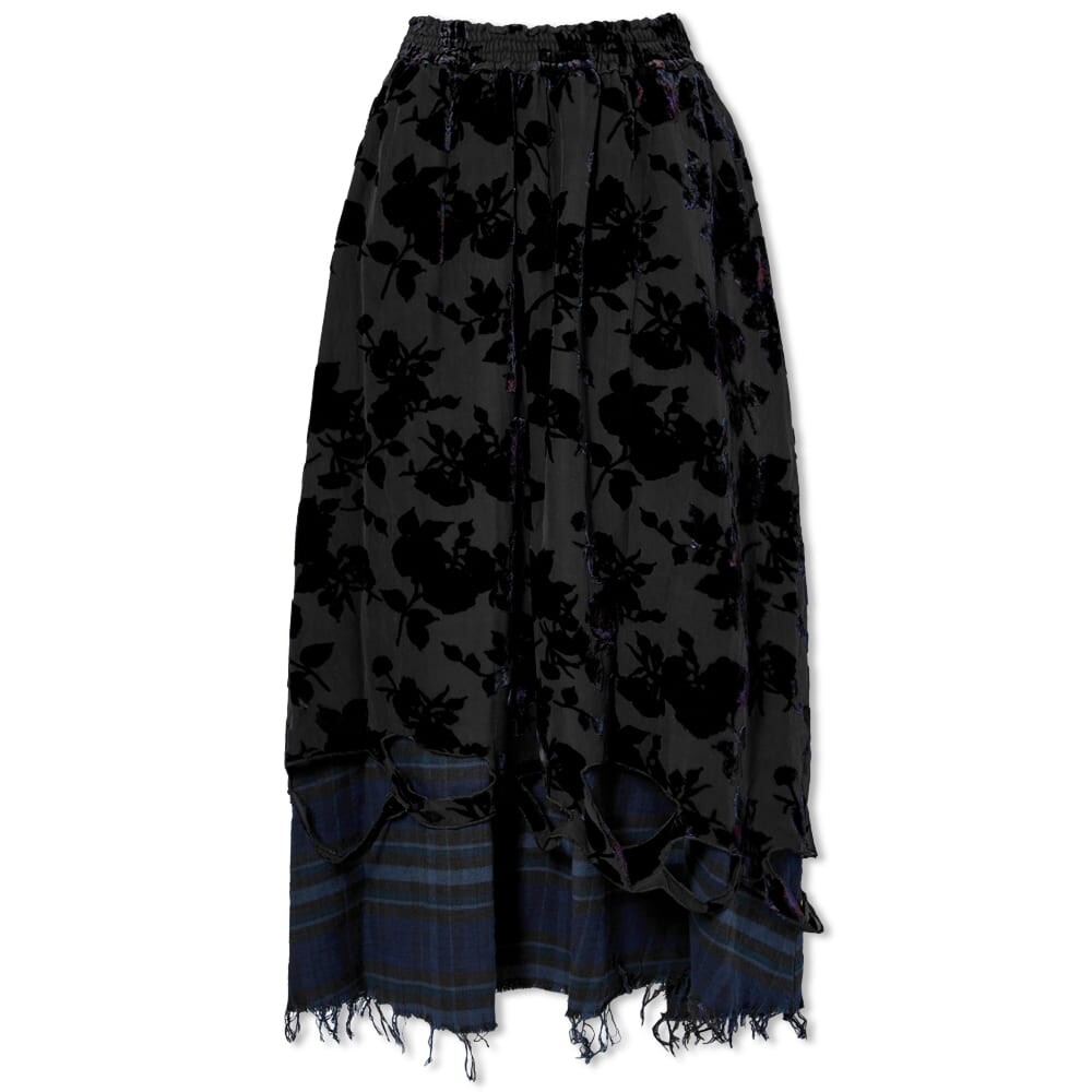 

Юбка R13 Double Layer Midi Skirt In Burn Out