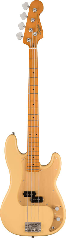 

Squier 40th Anniversary Precision Bass, винтажное издание с кленовой накладкой грифа в цвете Satin Vintage Blonde Squier 40th Anniversary Precision Bass, Edition with Maple Fretboard in Satin