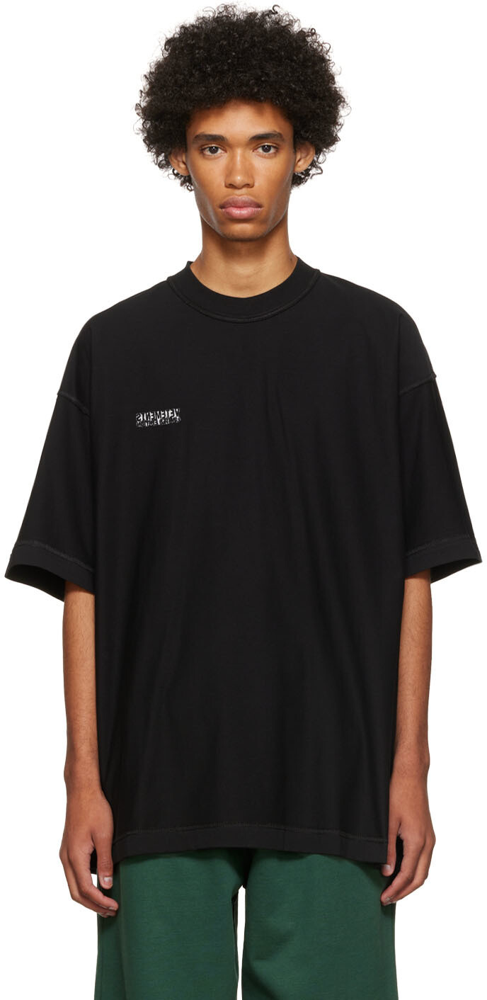 

Черная футболка наизнанку VETEMENTS, Черный