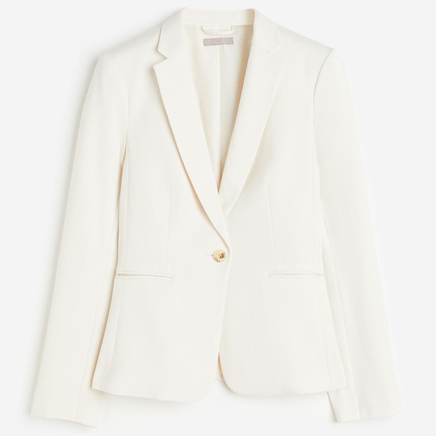 

Блейзер H&M Fitted, кремовый