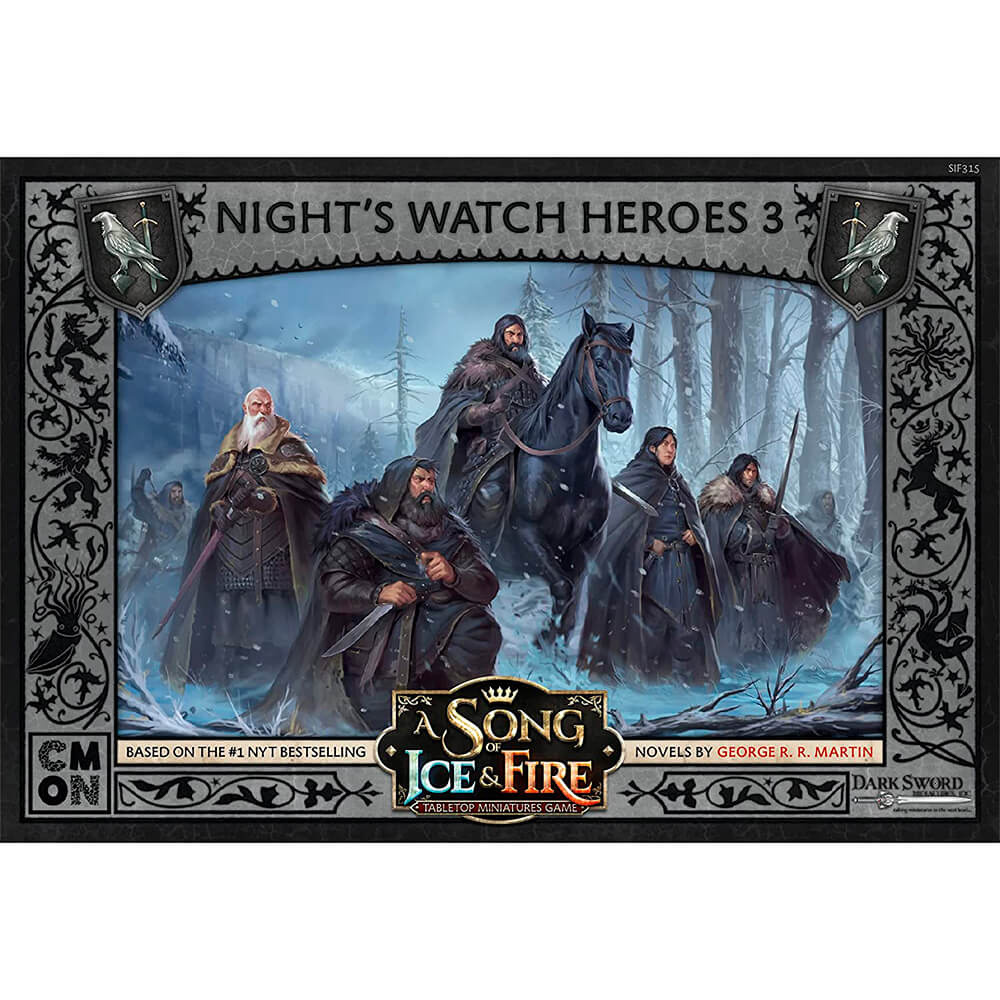 цена Дополнительный набор к CMON A Song of Ice and Fire Tabletop Miniatures Game, Night's Watch Heroes III