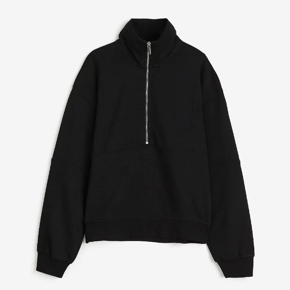 

Свитшот H&M Half-zip, черный