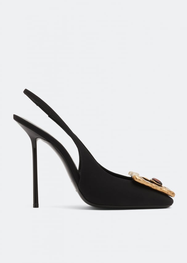 

Туфли SAINT LAURENT Maxine slingback pumps, черный