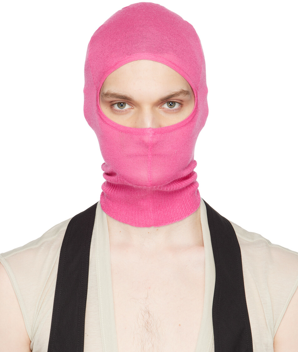 

Балаклава с розовым черепом Rick Owens
