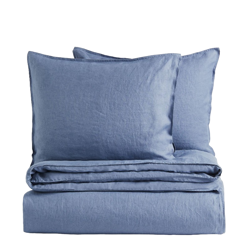 Комплект двуспального постельного белья H&M Home Linen, синий