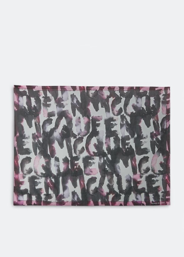 

Шарф ALEXANDER MCQUEEN Watercolour graffiti scarf, принт