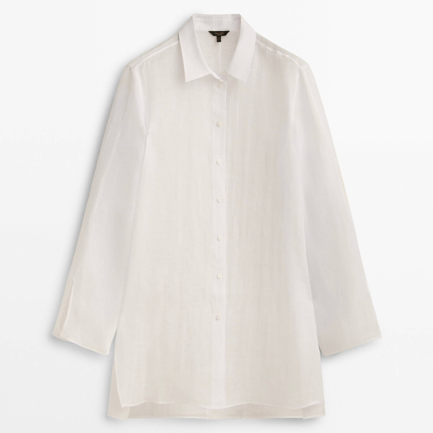 

Блузки Massimo Dutti Oversize Linen, белый