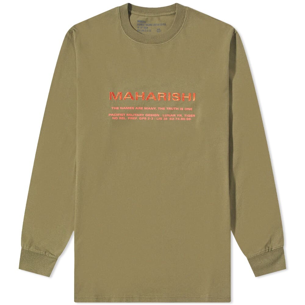 

Футболка Maharishi Long Sleeve MILTYPE Logo Tee, Коричневый