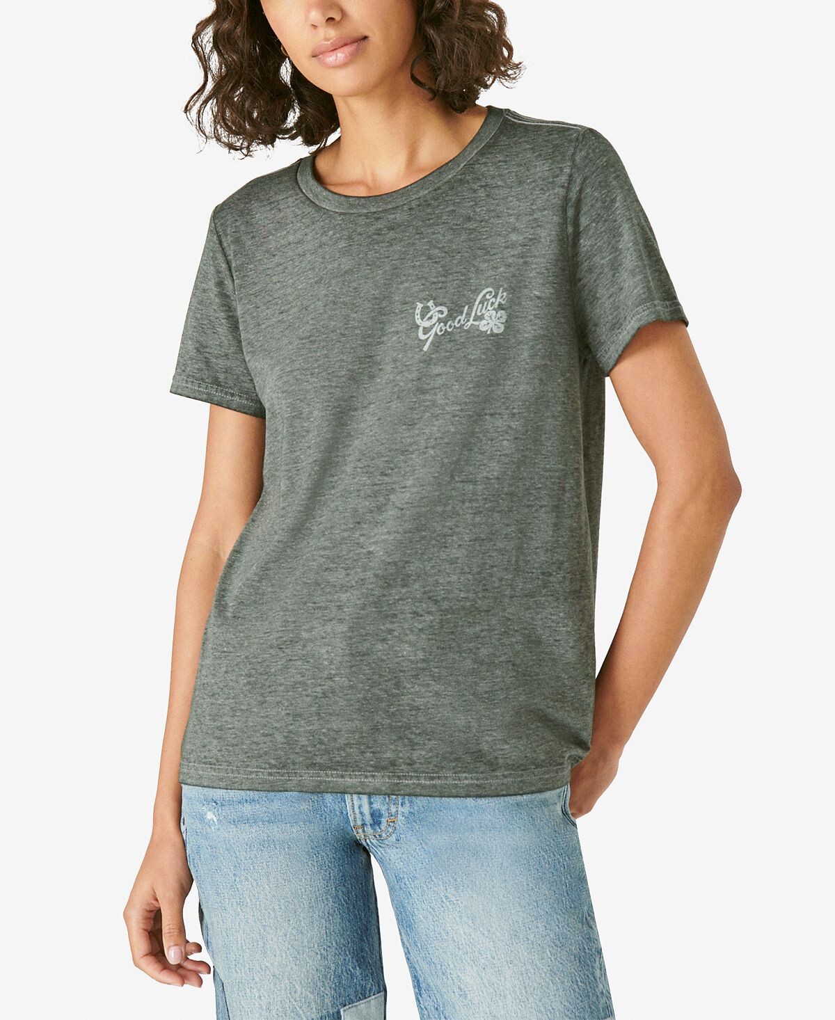 

Женская футболка с рисунком lucky horseshoe Lucky Brand, мульти