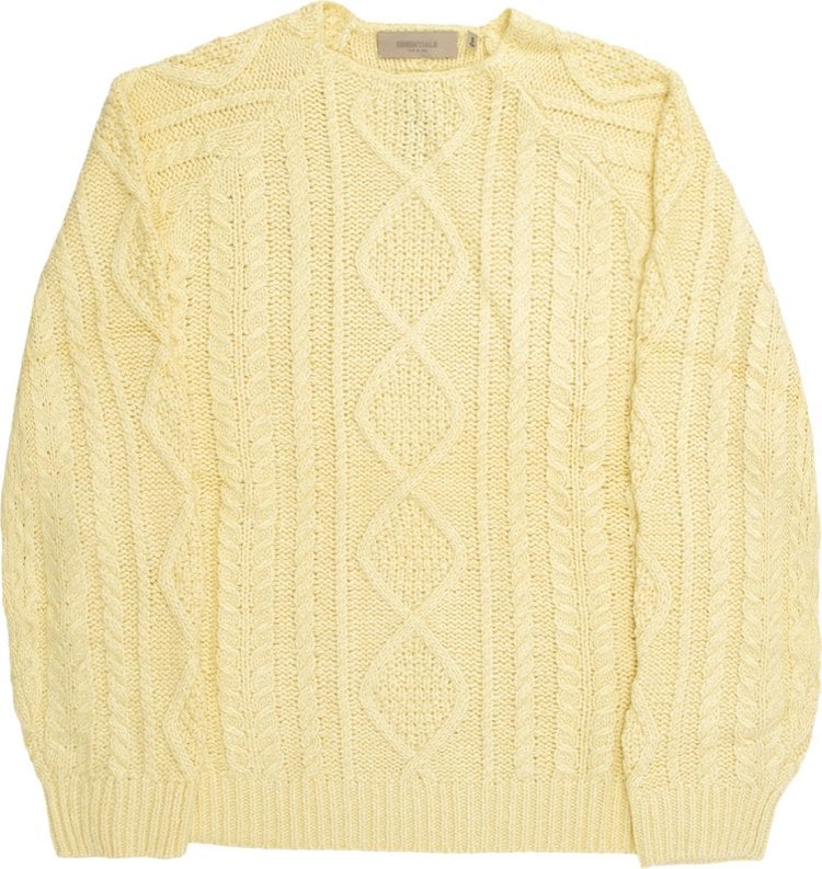 Джемпер Fear of God Essentials Cable Knit 'Canary', желтый - фото