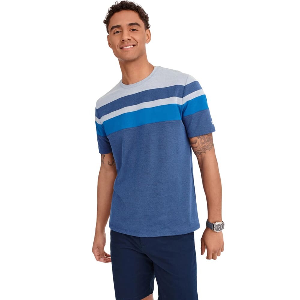 

Футболка DKNY Stacked Stripe, синий