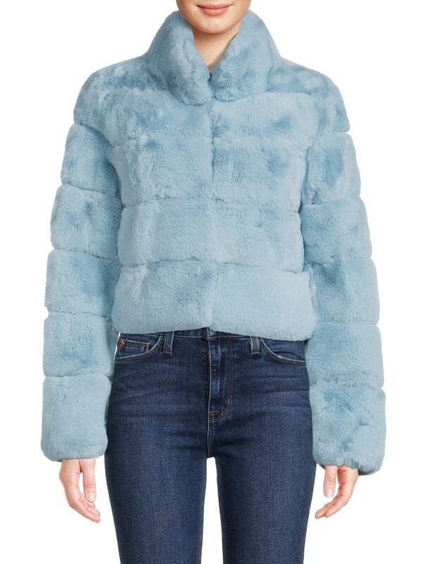 

Укороченная куртка из искусственного меха BELLE FARE Baby blue