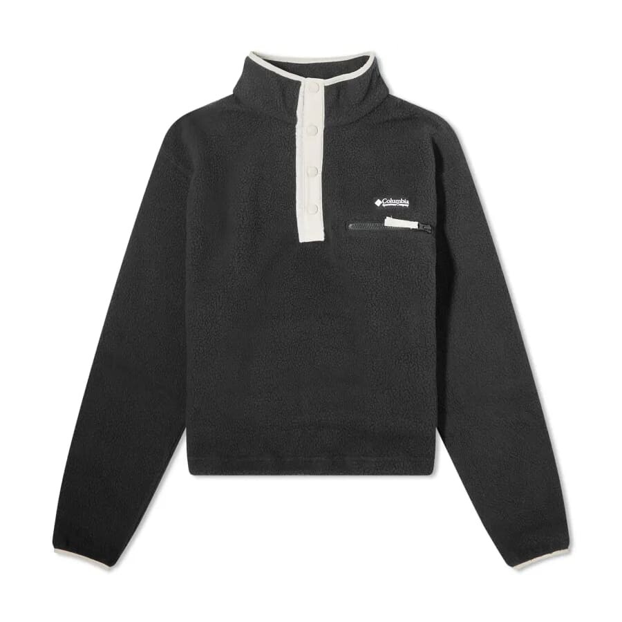 

Толстовка Columbia Helvetia Cropped Half Snap Fleece, черный/белый