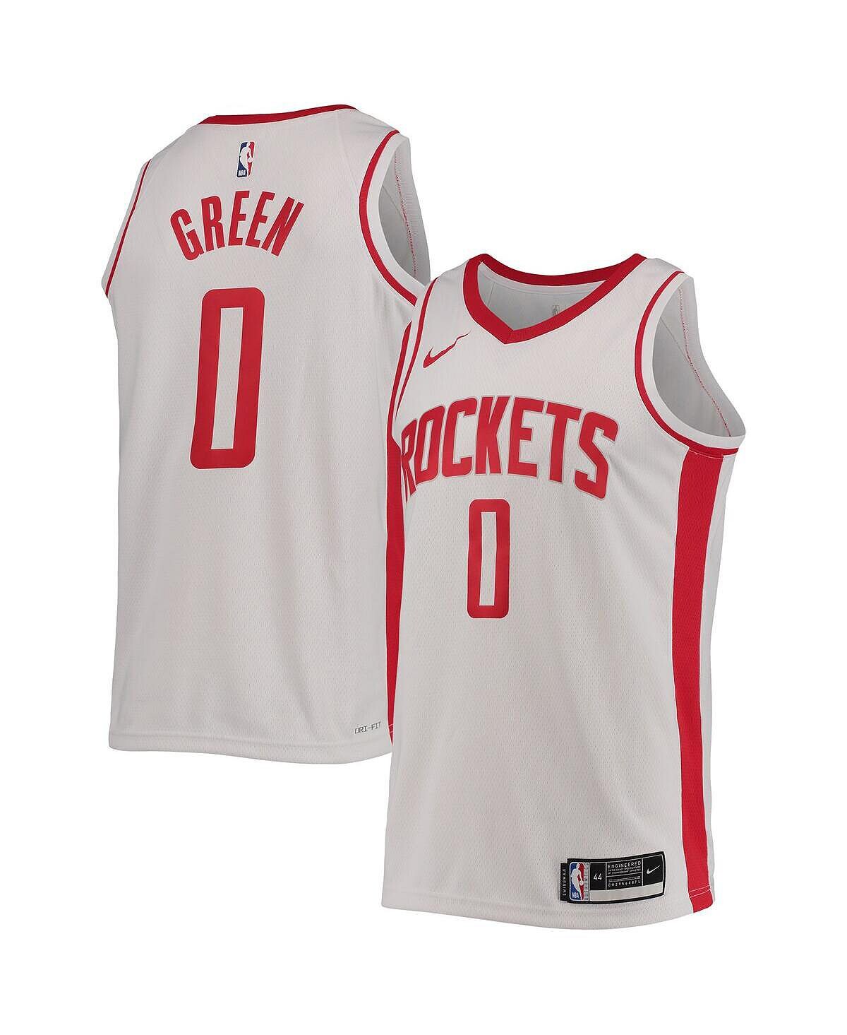 

Мужская джерси jalen green white houston rockets 2021/22 swingman - издание association Nike, белый