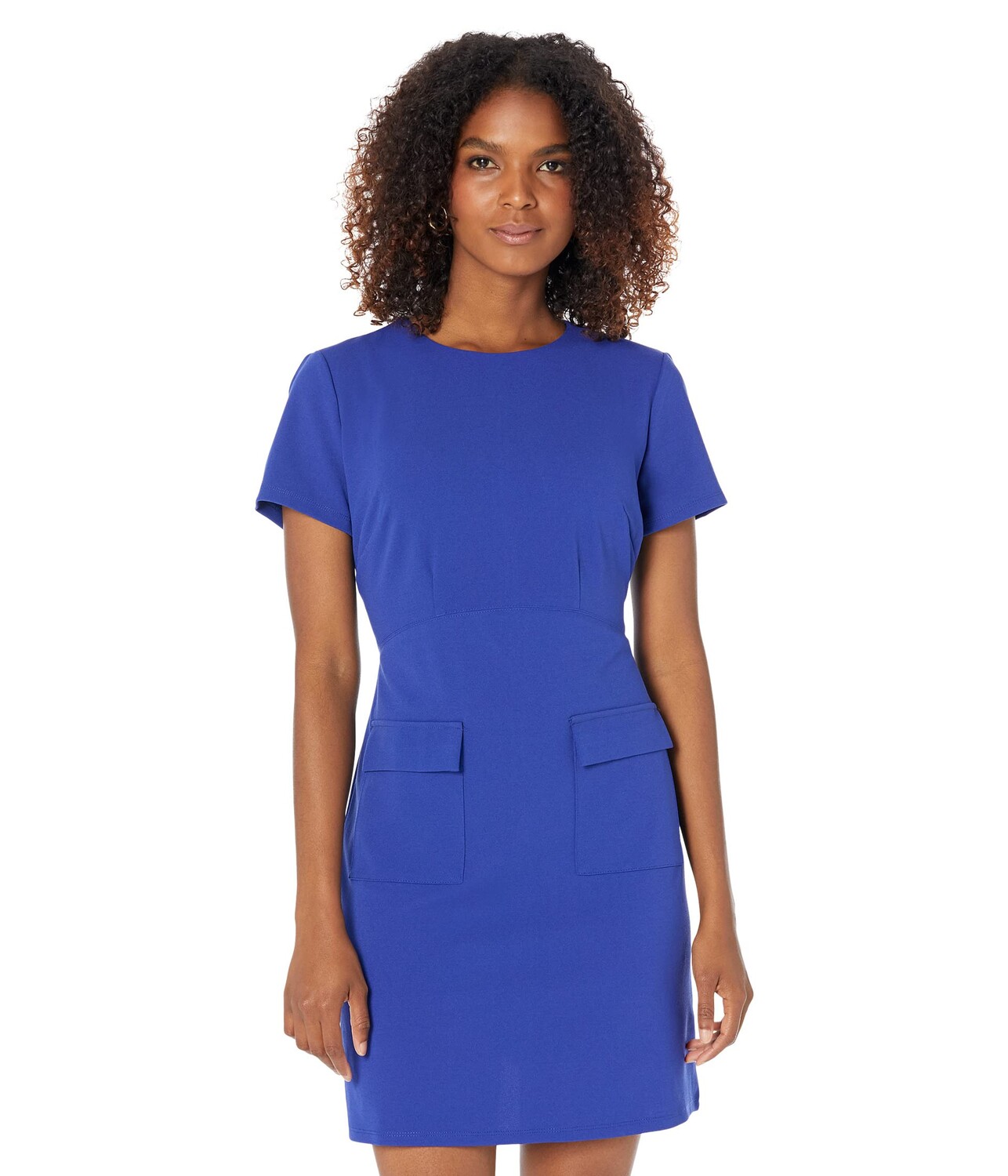 

Платье Donna Morgan, Mock Neck Mini Dress w/ Patch Pockets